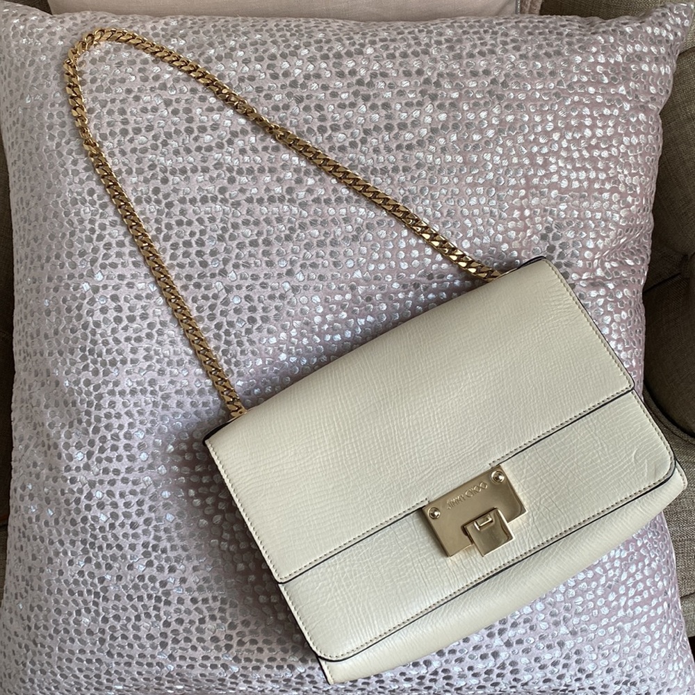 Jimmy Choo off white shoulder bag 🪷